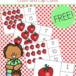 FREE STRAWBERRY COUNT AND CLIP CARDS (Instant Download)