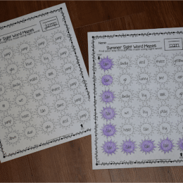 Free Summer Sight Word Mazes