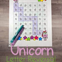 Free Unicorn Letter Reversal Mazes
