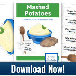 FREE Mashed Potatoes Listening Comprehension Game