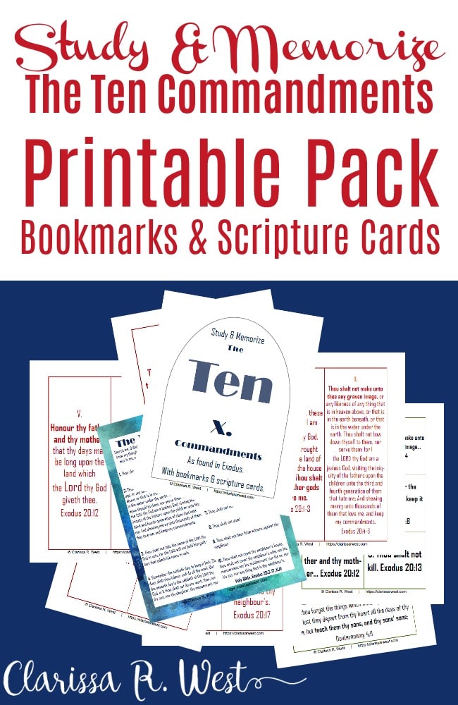 Free Ten Commandments Printable Pack