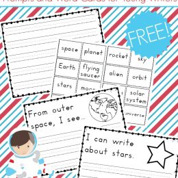 Free Preschool Space Writing Prompts