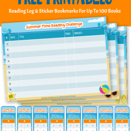 Free Summer Book Challenge Logs & Bookmarks