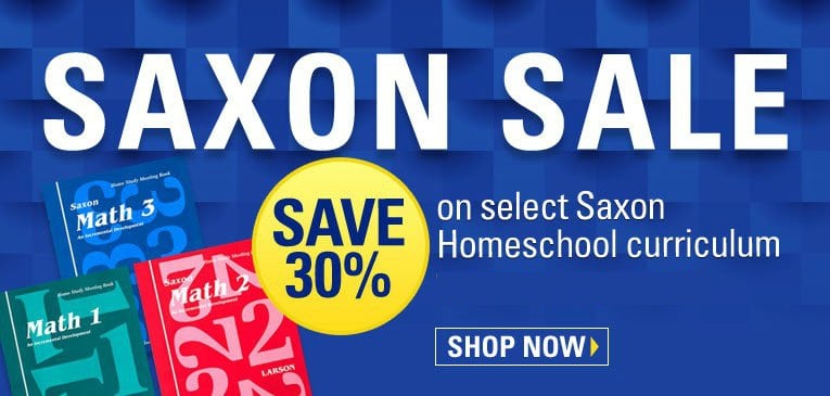 30% Off Saxon Math Curriculum