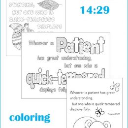 FREE Proverbs 14:29 Coloring Pages