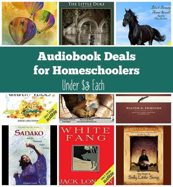 17 Audiobooks for Homeschoolers Under $3!