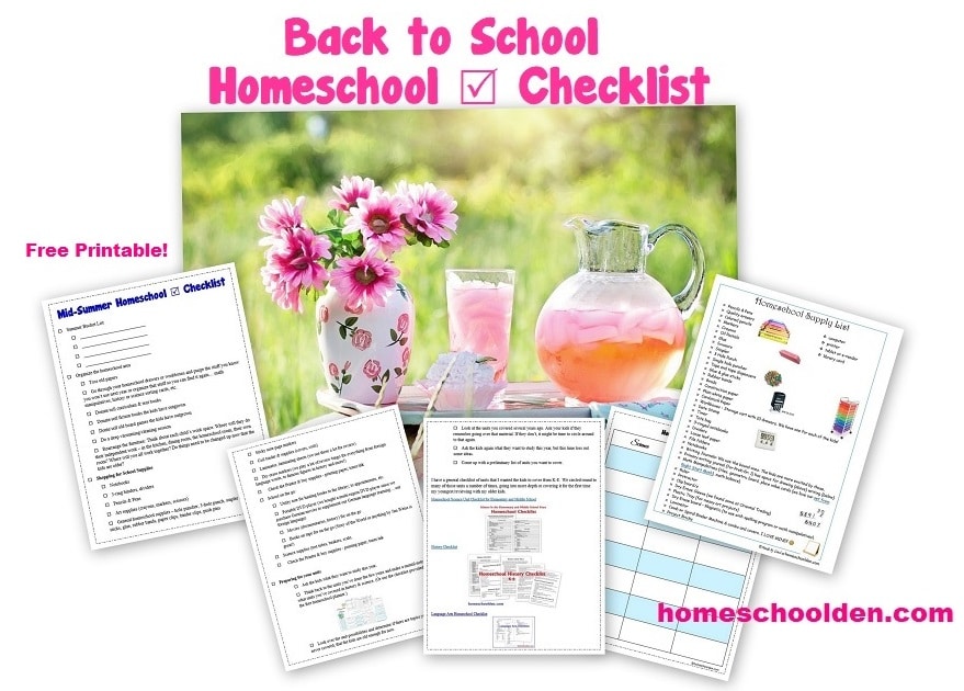 Free Back to Homeschool Planning Pages