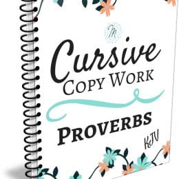 Free Cursive Copywork Book: Proverbs