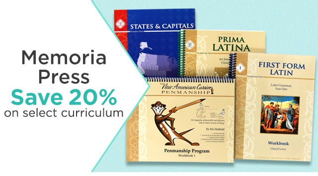 20% Off Memoria Press Curriculum