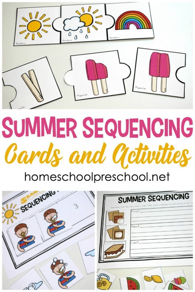 FREE Summer Sequencing Cards & Activities