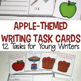 Free Apple Themed Writing Task Cards