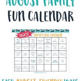Free August Family Fun Calendar