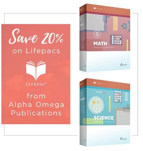 20% Off LifePacs from Alpha Omega