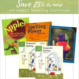 Spelling Curriculum Favorites Sale - 20% Off!