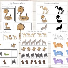 Free Desert Animals Learning Pack