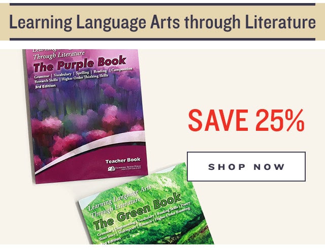 25% Off Learning Language Arts Through Literature Curriculum