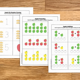 Free Apple Math Worksheets