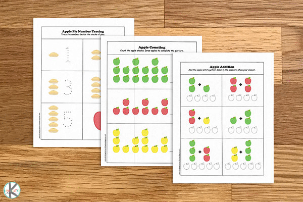 Free Apple Math Worksheets