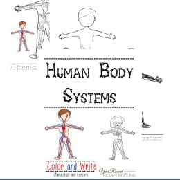 Free Human Body Systems Color & Write Pack