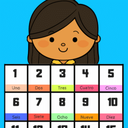 Free Spanish Counting Flash Cards