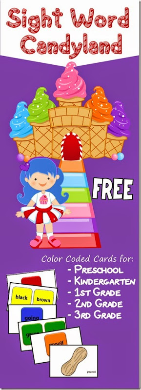 FREE Sight Work Candy Land