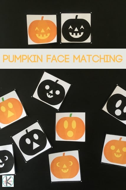 FREE Pumpkin Faces Matching Printable