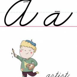 FREE Printable Letter A Cursive Cards and Posters