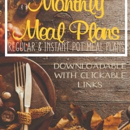 november monthly meal plans