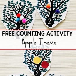 FREE Preschooler Apple Tree Counting Activity