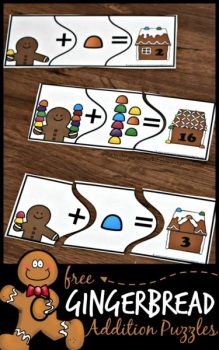 FREE Gingerbread Addition Puzzles