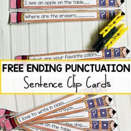FREE Ending Punctuation Clip Cards