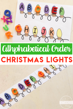 FREE Alphabetical Order Christmas Lights Printable