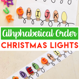 FREE Alphabetical Order Christmas Lights Printable