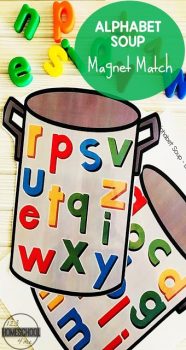 FREE Alphabet Soup Magnet Matching Activity