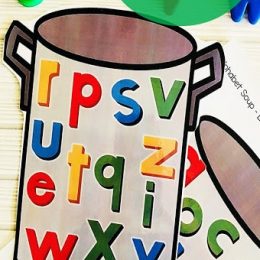 FREE Alphabet Soup Magnet Matching Activity