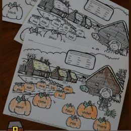 FREE Thanksgiving Sight Word Coloring Pages