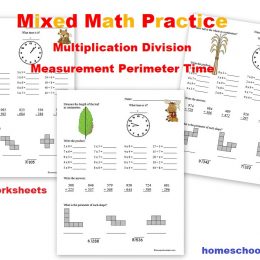 FREE Mixed Math Practice Worksheets