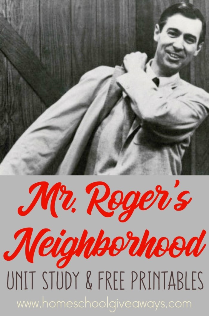 free mr. roger's neighborhood unit study