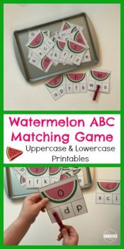 FREE Watermelon Letter Matching Game