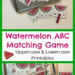 FREE Watermelon Letter Matching Game