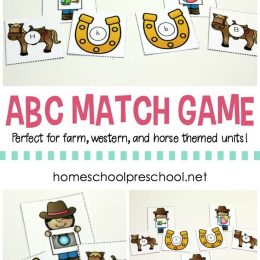 FREE Cowgirl ABC Match Game
