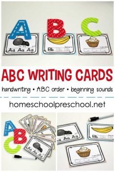 FREE Clip and Go Alphabet Writing Cards