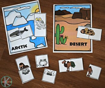 FREE Silly Animal Puzzles & Habitats Activity