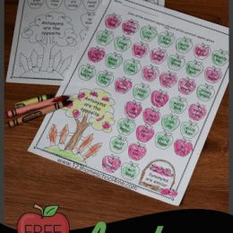 FREE Apple Synonym & Antonym Worksheet