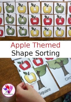 FREE Apple-Themed Shape Sorting Printable