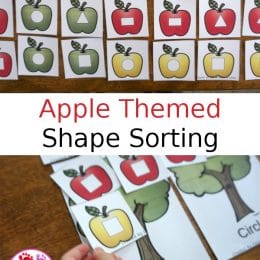 FREE Apple-Themed Shape Sorting Printable