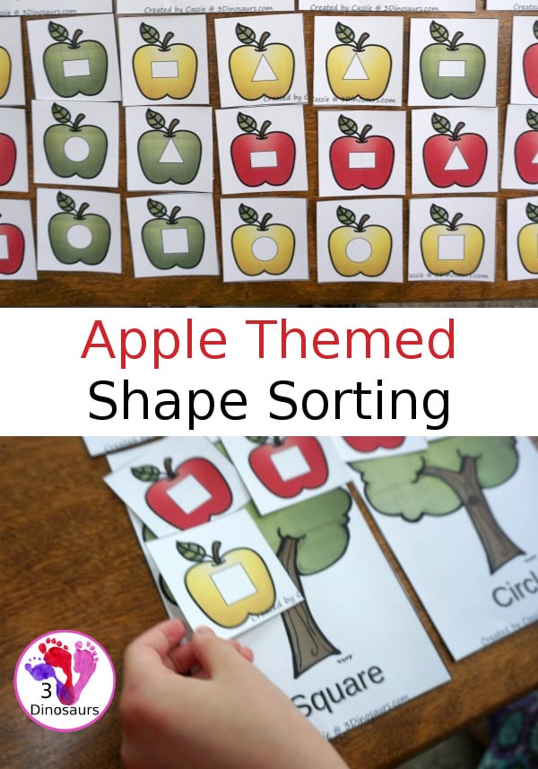 FREE Apple-Themed Shape Sorting Printable | Free Homeschool Deals