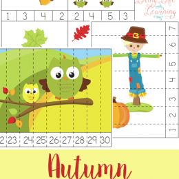 Celebrate Fall with these FREE Autumn Counting Cards & Puzzles! #fhdhomeschoolers #freehomeschooldeals #hslife #fallresources #homeschoolmoms