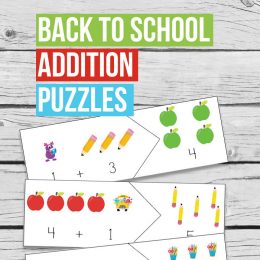 FREE Back to School Addition Puzzles (subscriber freebie)