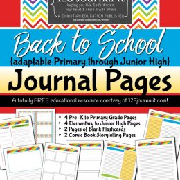 FREE Back to School Comic Book Style Journal Pages